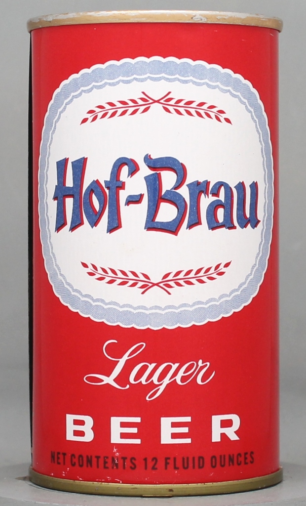 Hof-brau Lager Beer 12 Oz Tab Top Can