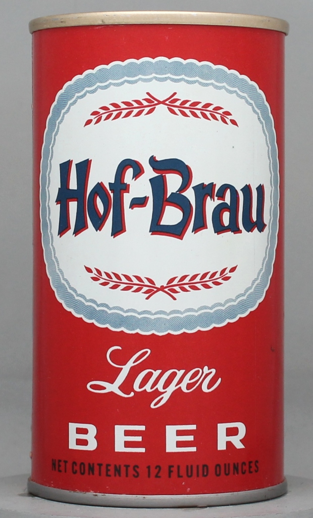 Hof-brau Lager Beer 12 Oz Tab Top Can
