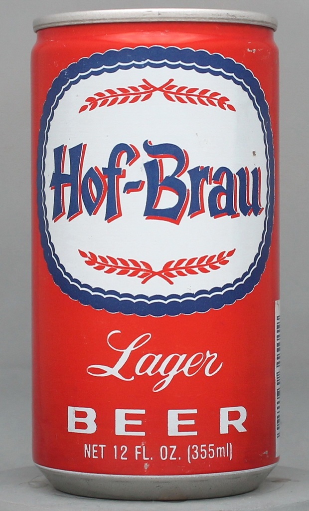 Hof Brau Lager Beer 12 Oz Tab Top Can