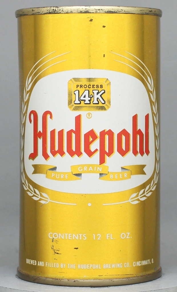 Hudepohl Pure Grain Beer 12 Oz Tab Top Can