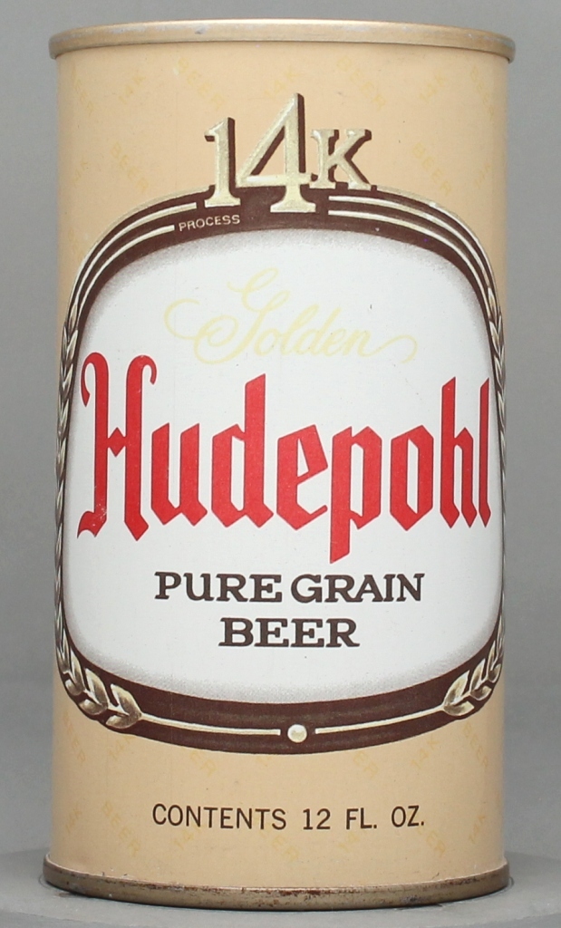 Hudepohl 14k Golden Pure Grain Beer 12 Oz Tab Top Can