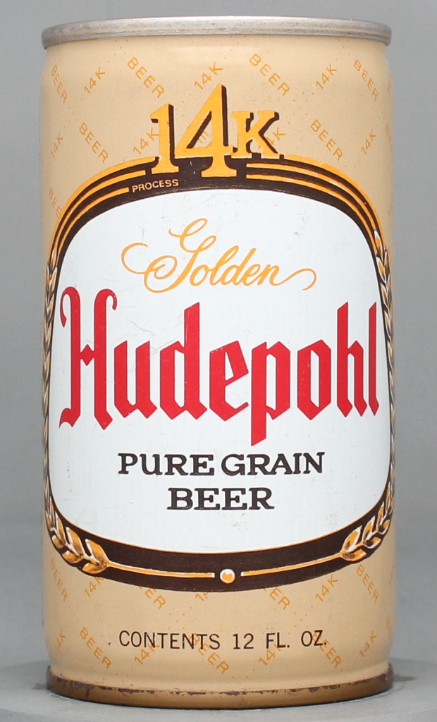 Hudepohl 14k Golden Pure Grain Beer 12 Oz Tab Top Can