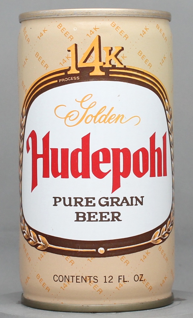 Hudepohl 14k Golden Pure Grain Beer 12 Oz Tab Top Can