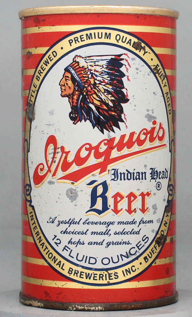 Iroquois Indian Head Beer 12 Oz Zip Top Can