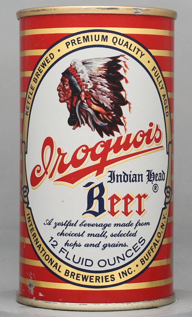 Iroquois Indian Head Beer 12 Oz Tab Top Can