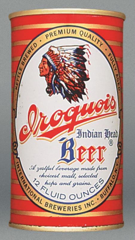 Iroquois Indian Head Beer 12 Oz Zip Top Can