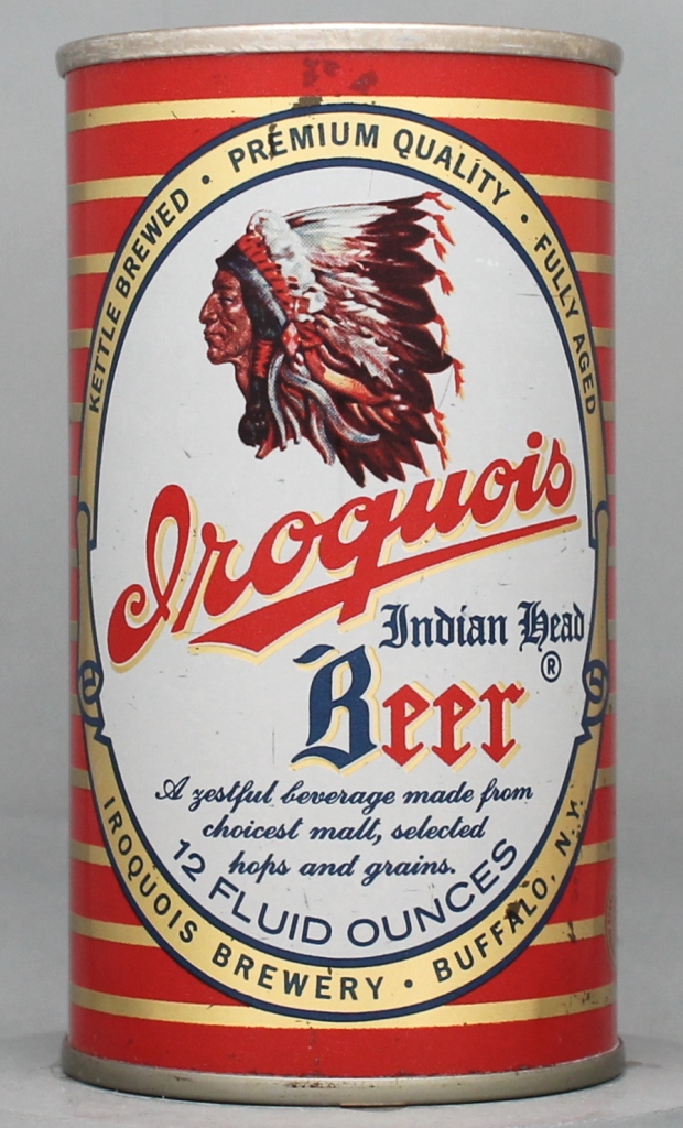 Iroquois Indian Head Beer 12 Oz Tab Top Can