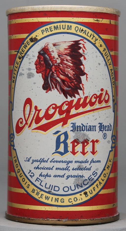 Iroquois Indian Head Beer 12 Oz Tab Top Can