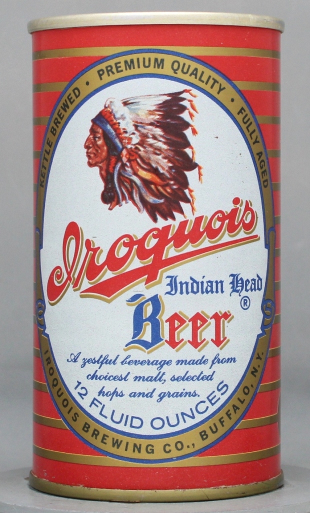 Iroquois Indian Head Beer 12 Oz Tab Top Can