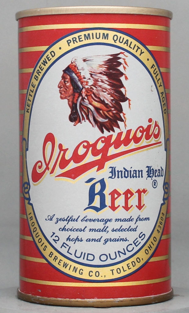 Iroquois Indian Head Beer 12 Oz Tab Top Can