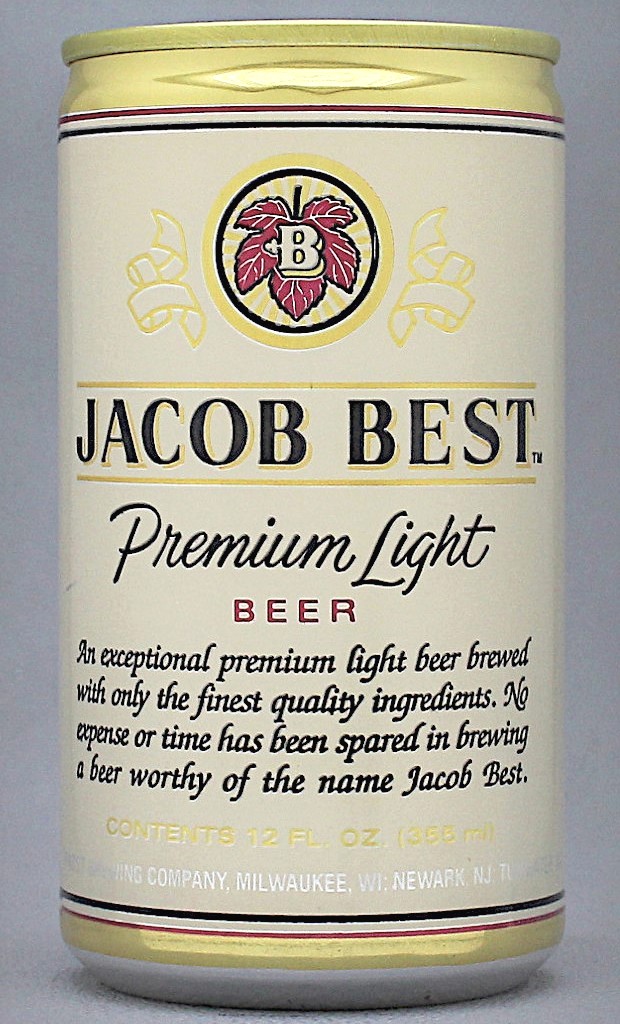 Jacob Best Premium Light Beer 12 Oz Tab/Stay Top Can