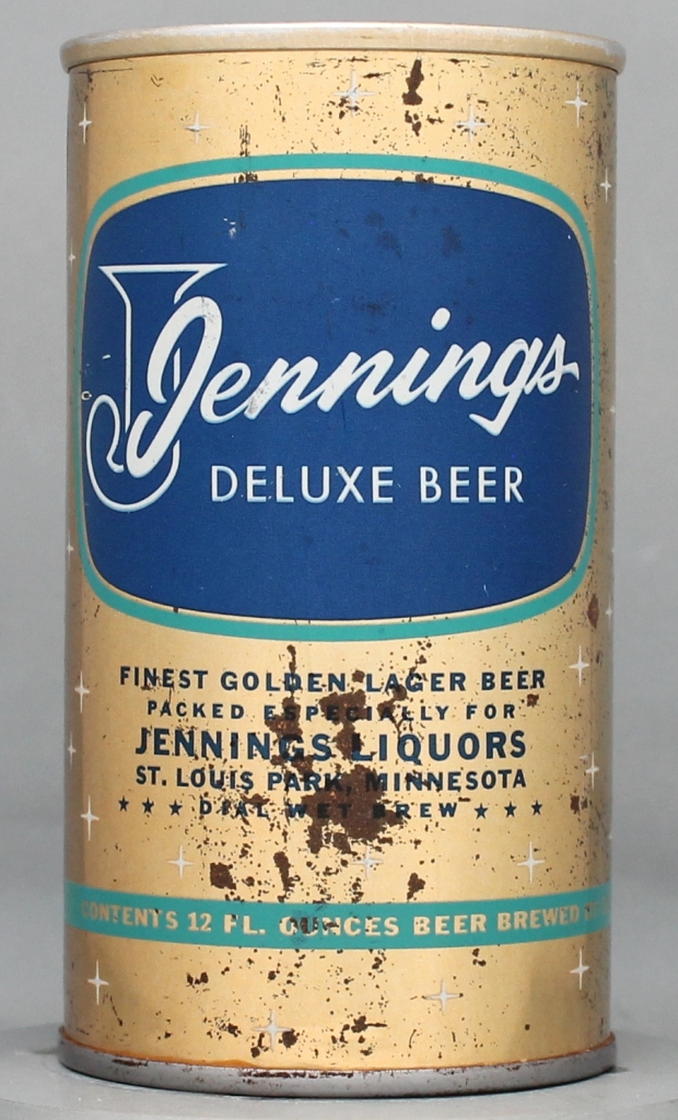 Jennings Deluxe Beer 12 Oz Tab Top Can