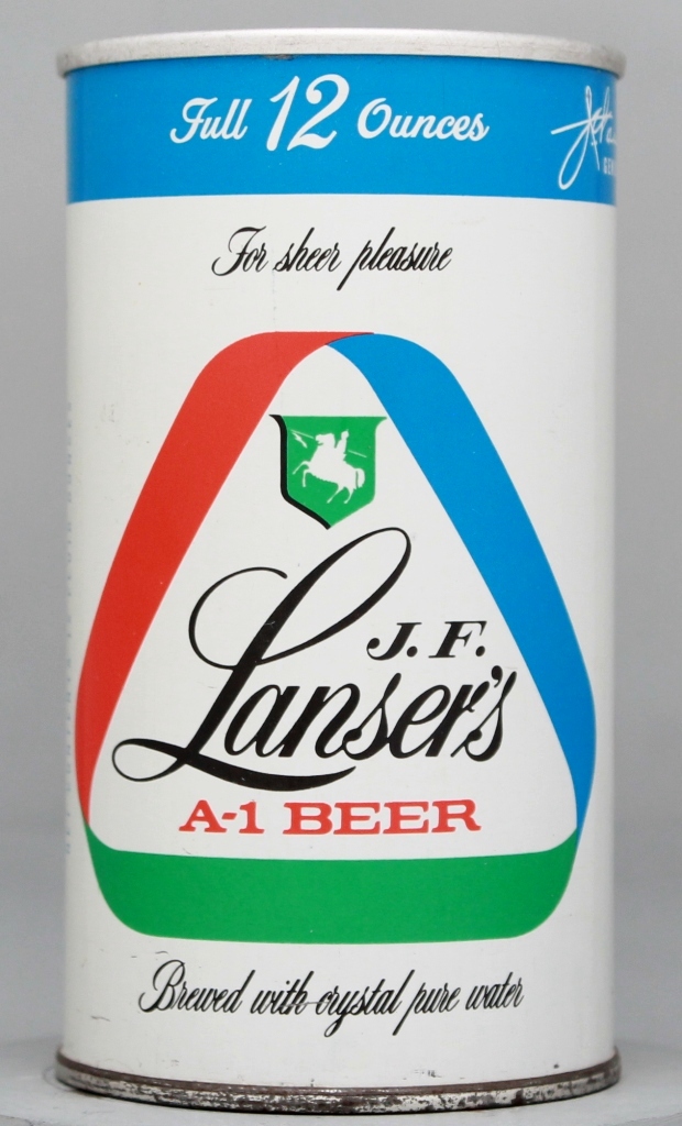 J.f. Lanser's A-1 Beer 12 Oz Zip Top Can
