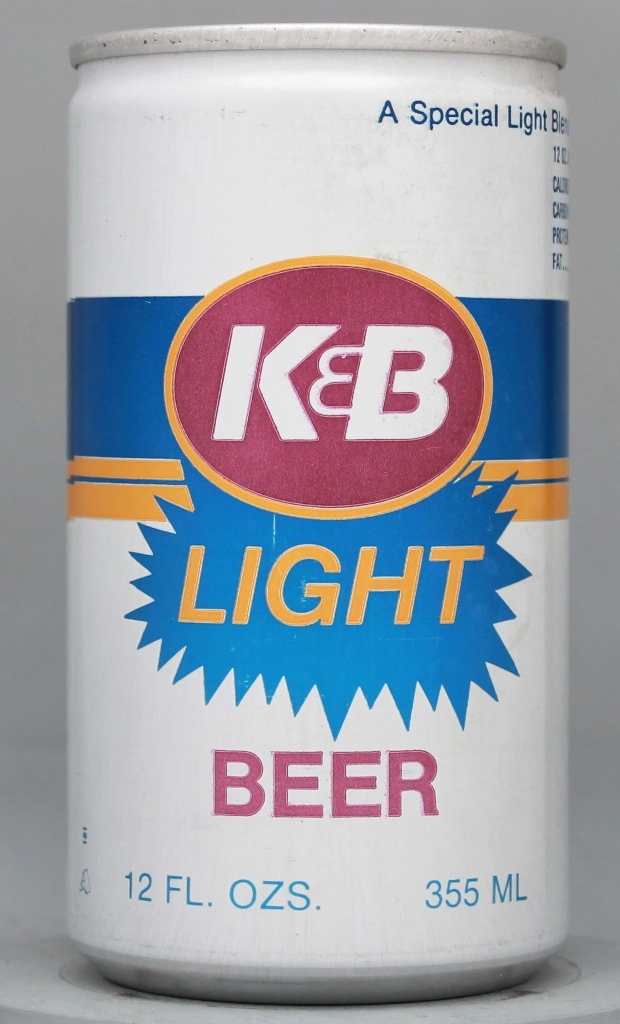 K & B Light Beer 12 Oz Tab Top Can