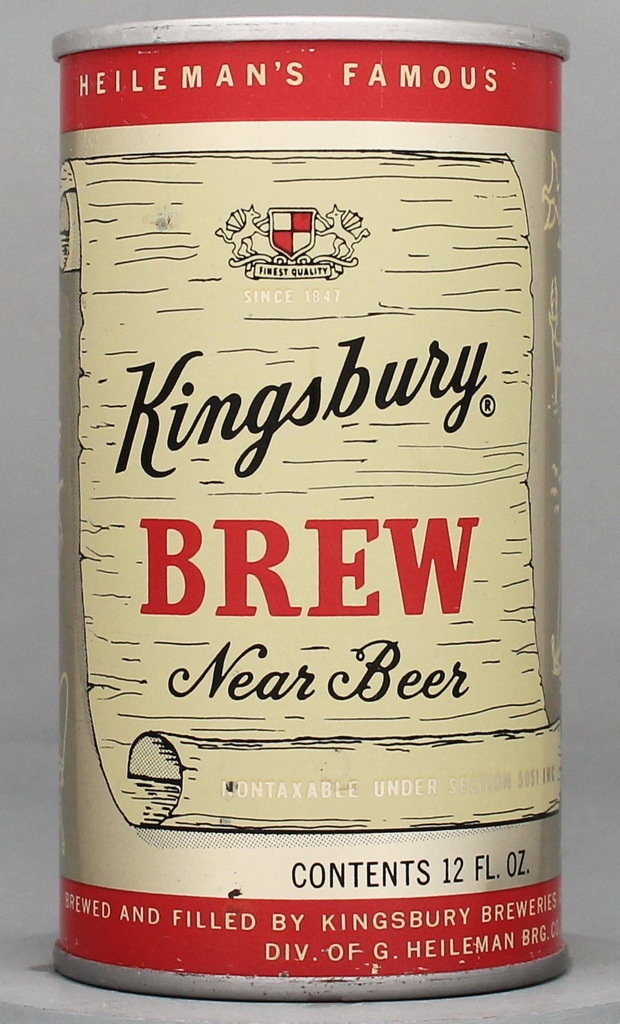 Kingsbury Brew Near Beer 12 Oz Tab Top Can