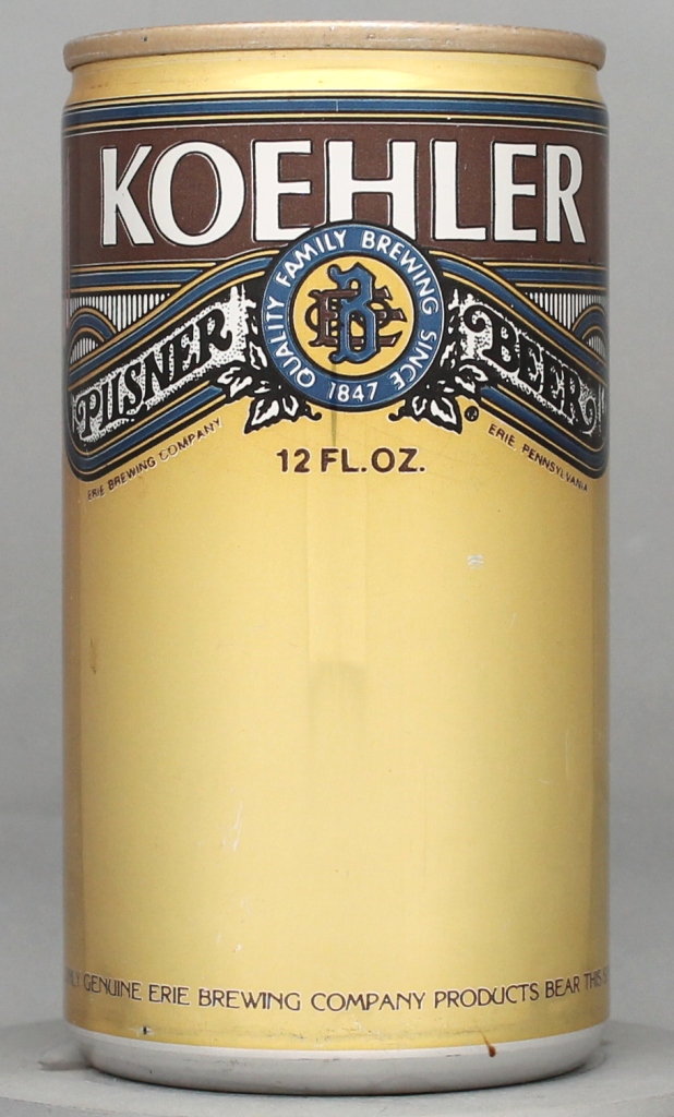 Koehler Pilsner Beer 12 Oz Tab Top Can
