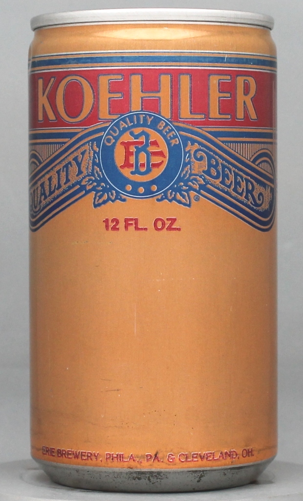 Koehler Quality Beer 12 Oz Tab Top Can