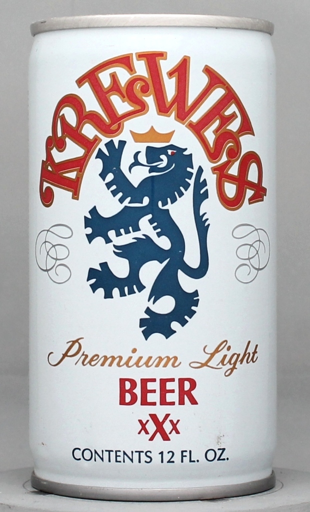 Krewes Premium Light Beer 12 Oz Tab Top Can