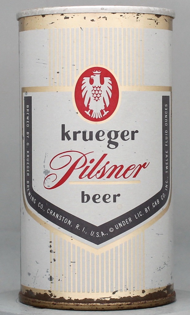Krueger Pilsner Beer 12 Oz Tab Top Can