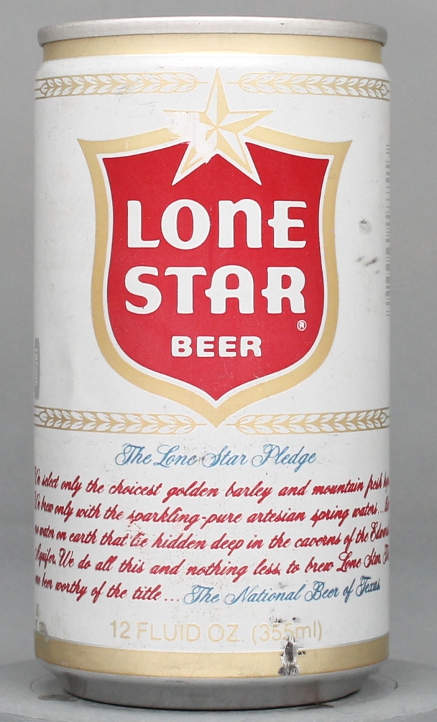 Lone Star Beer 12 Oz Tab Top Can