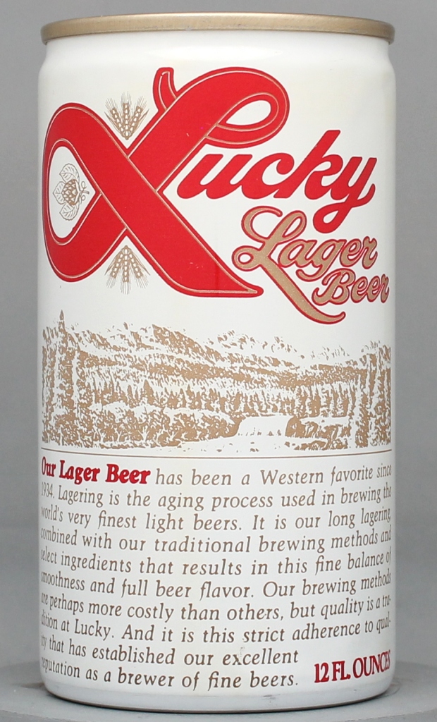 Lucky Lager Beer 12 Oz Tab Top Can