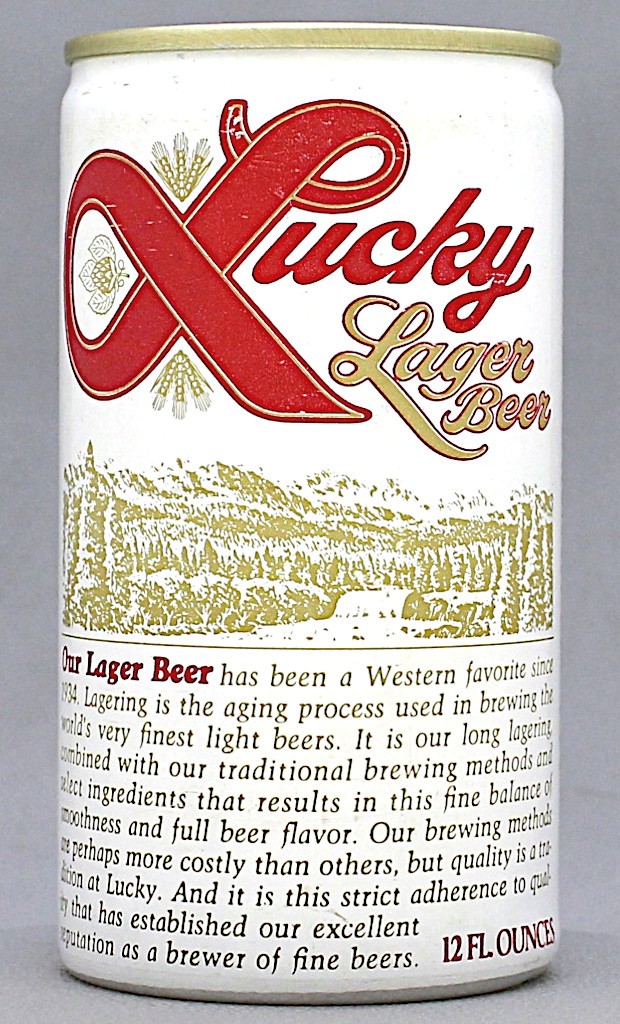 Lucky Lager Beer 12 Oz Tab Top Can