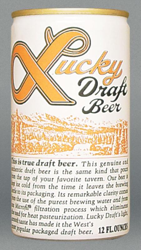 Lucky Draft 12 Oz Tab Top Can