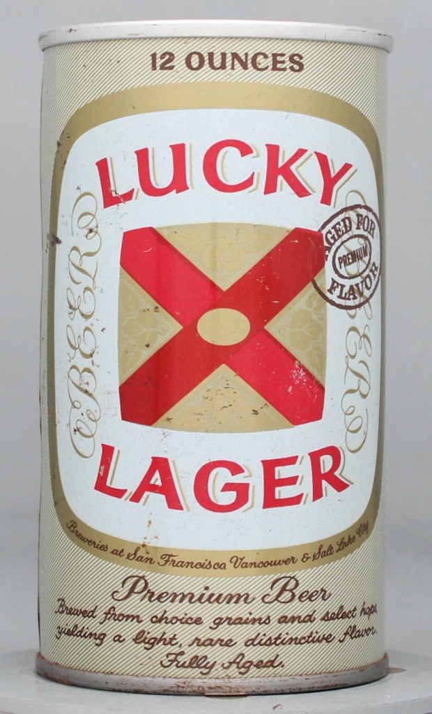 Lucky Lager Premium Beer 12 Oz Tab Top Can