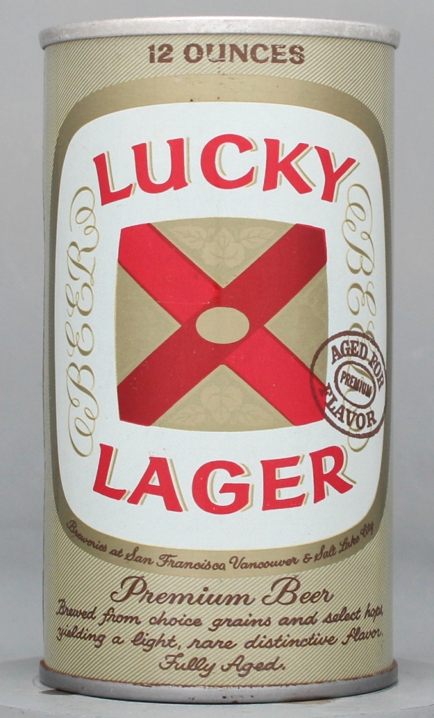 Lucky Lager Premium Beer 12 Oz Tab Top Can