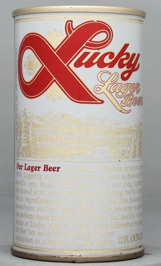 Lucky Lager Beer 12 Oz Tab Top Can