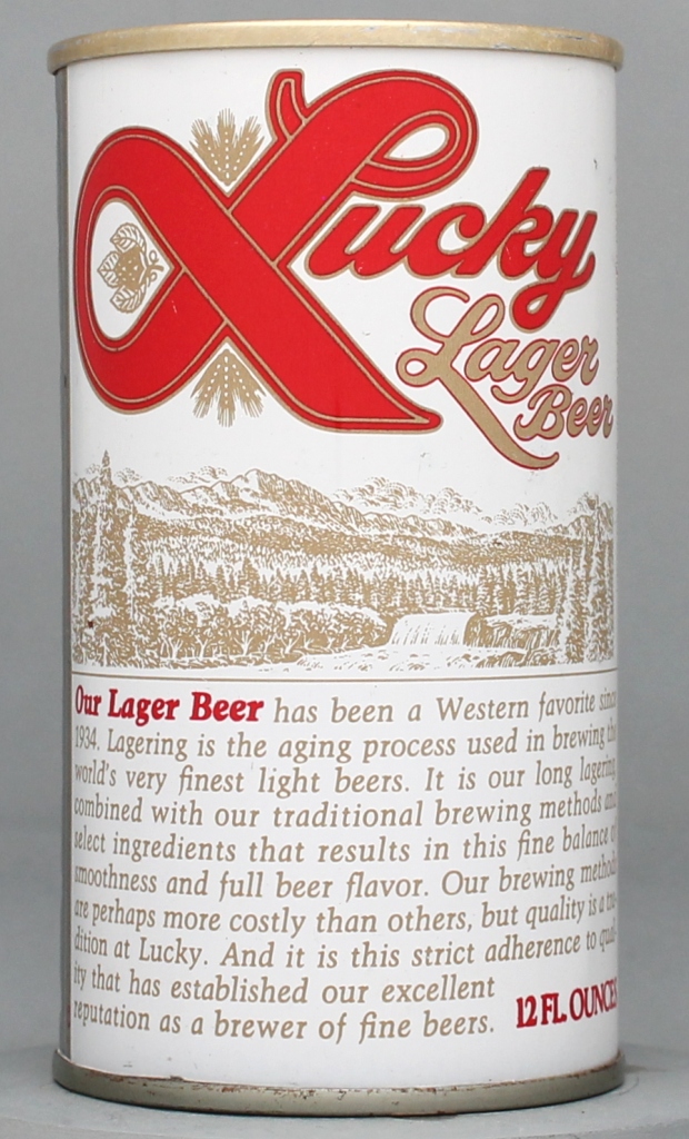 Lucky Lager Beer 12 Oz Tab Top Can