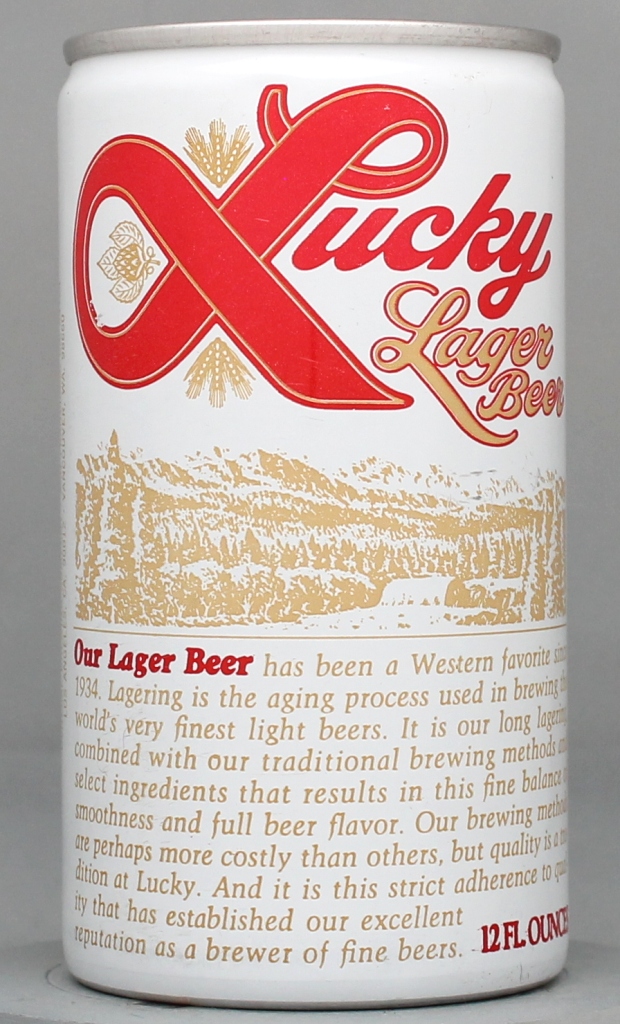 Lucky Lager Beer 12 Oz Tab Top Can
