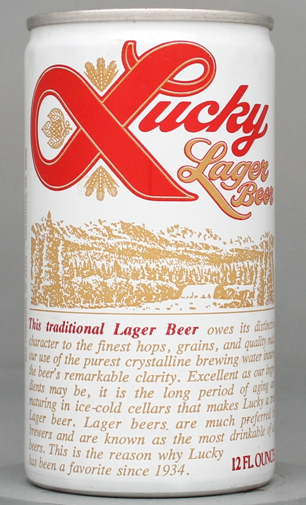 Lucky Cerveza Lager Beer 12 Oz Tab Top Can