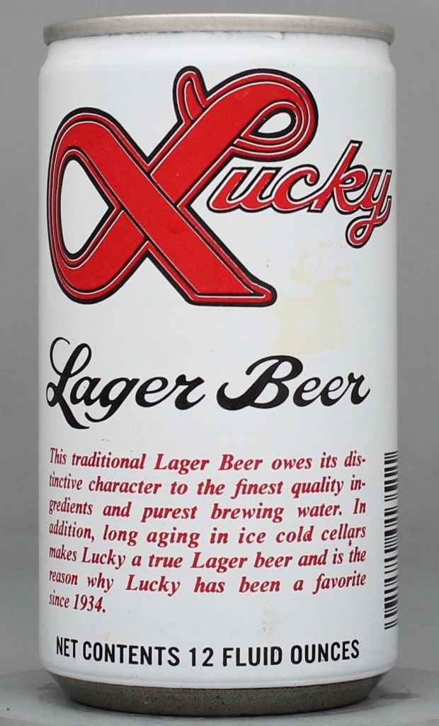 Lucky Lager Beer 12 Oz Tab Top Can