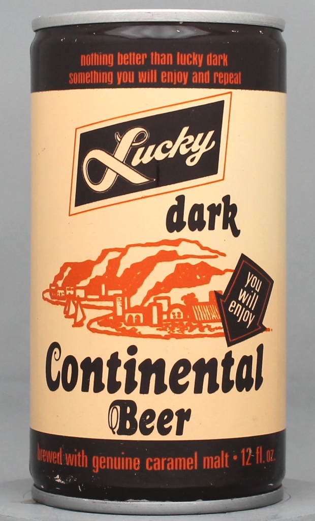 Lucky Dark Continental Beer 12 Oz Tab Top Can