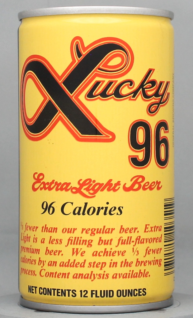 Lucky 96 Extra Light Beer 12 Oz Tab Top Can