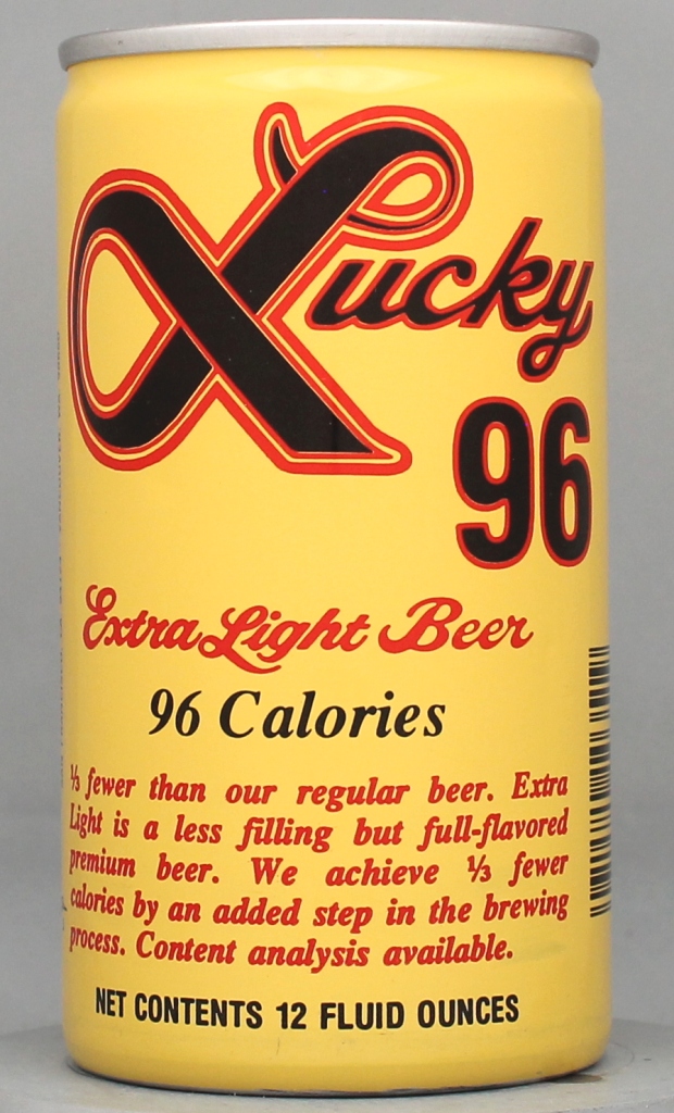 Lucky 96 Extra Light Beer 12 Oz Tab Top Can