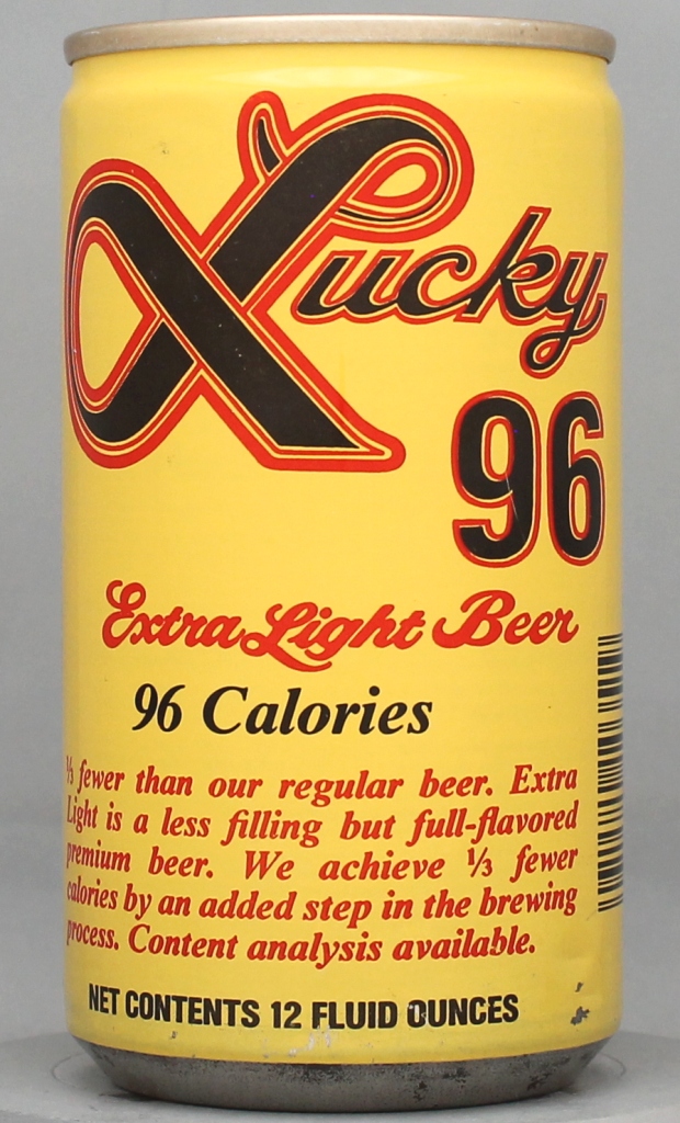 Lucky 96 Extra Light Beer 12 Oz Tab Top Can