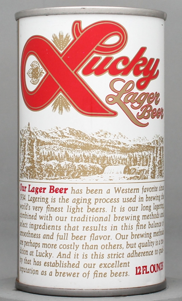 Lucky Lager Beer 12 Oz Tab Top Can