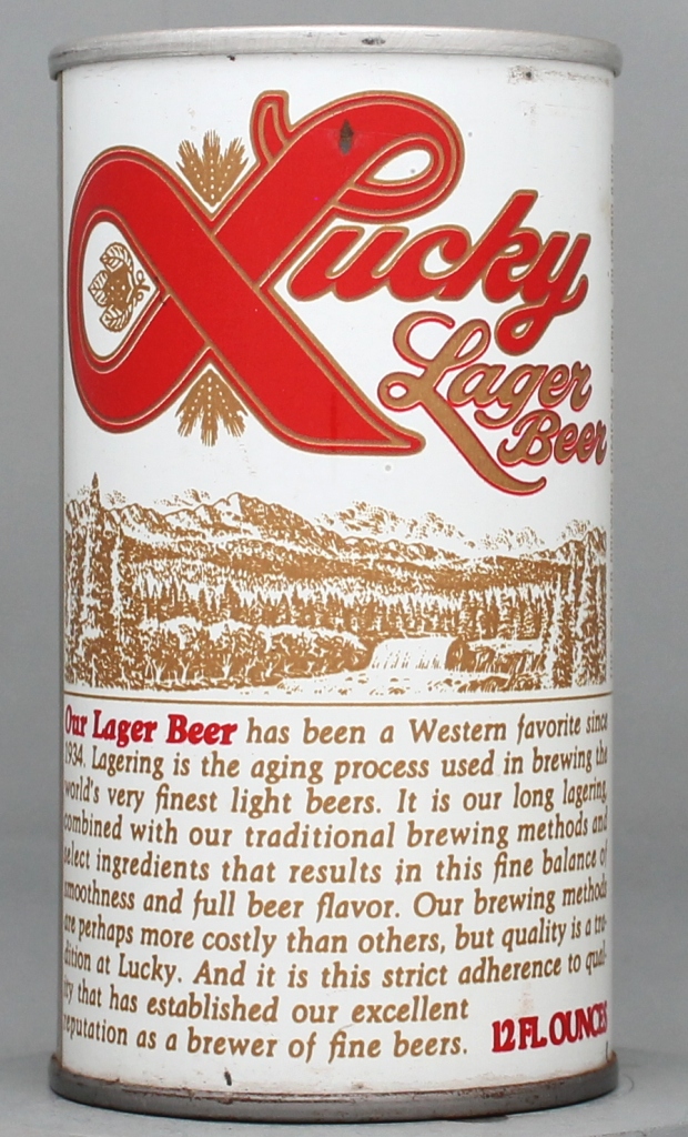 Lucky Lager Beer 12 Oz Tab Top Can
