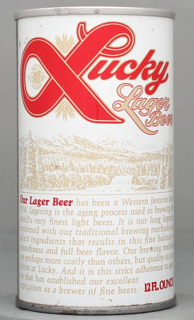 Lucky Lager Beer 12 Oz Tab Top Can
