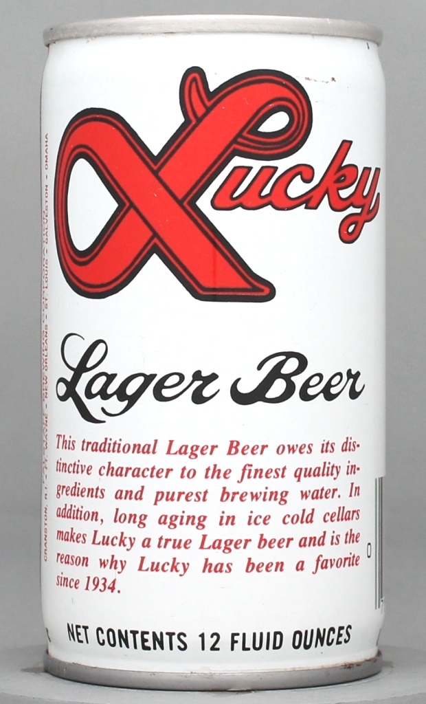 Lucky Lager Beer 12 Oz Tab Top Can