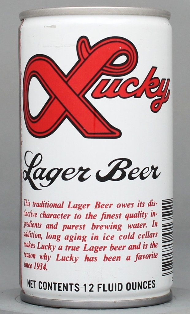 Lucky Lager Beer 12 Oz Tab Top Can