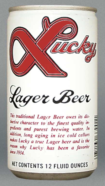 Lucky Lager Beer 12 Oz Tab Top Can