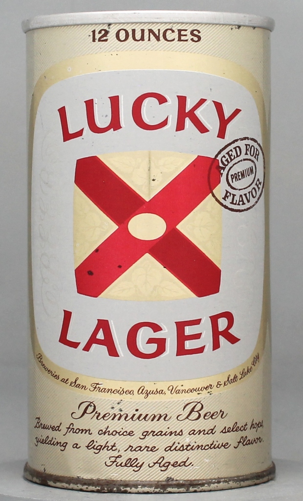 Lucky Lager Premium Beer 12 Oz Zip/Tab Top Can