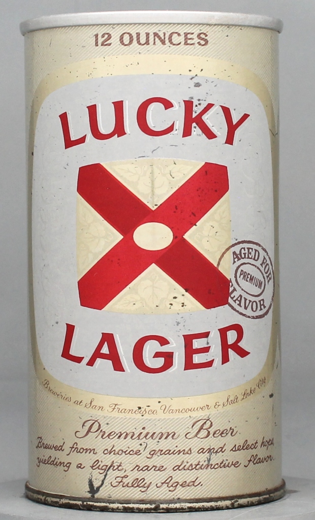 Lucky Lager Premium Beer 12 Oz Tab Top Can