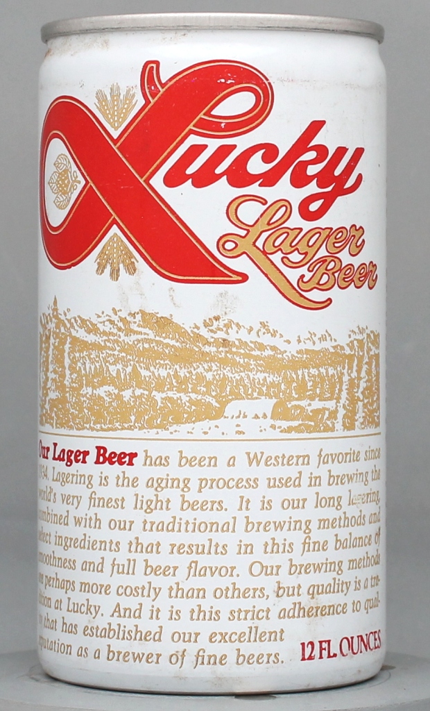 Lucky Lager Beer 12 Oz Tab Top Can