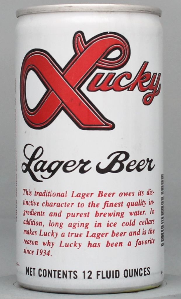 Lucky Lager Beer 12 Oz Tab/Stay Top Can