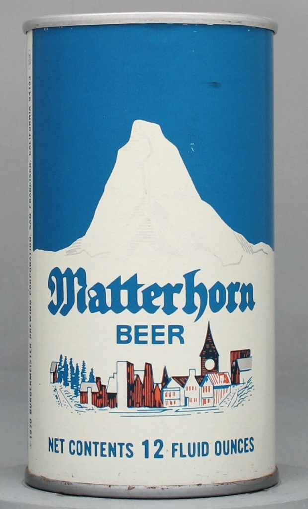 Matterhorn Beer 12 Oz Tab Top Can