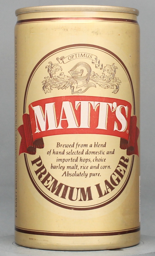 Matt's Premium Lager Beer 12 Oz Tab Top Can